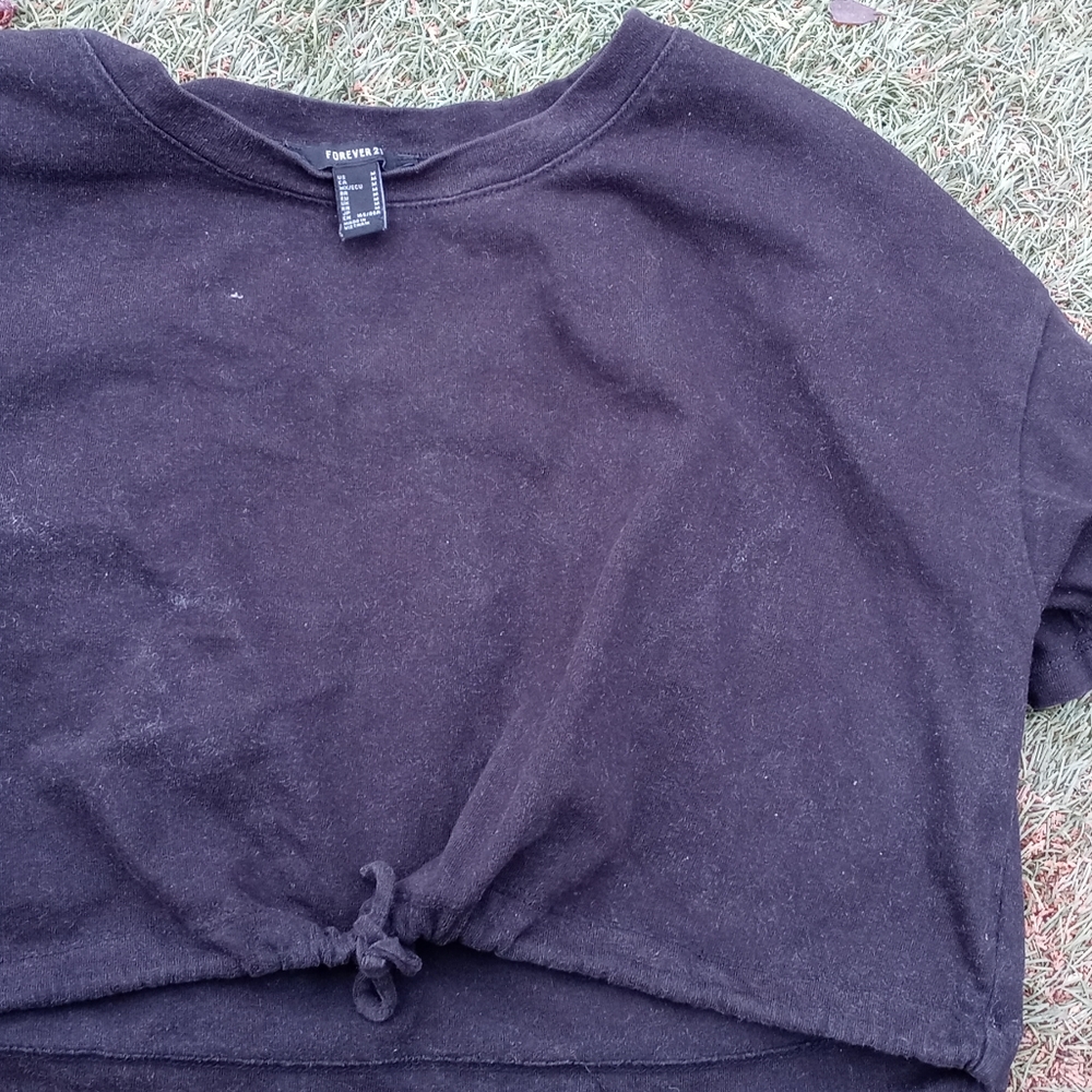 black forever 21 crop top